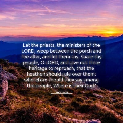 Picture 05 - Joel 2:17 KJV - Let the priests, the ministers of the LORD, weep - Bible Verse Picture