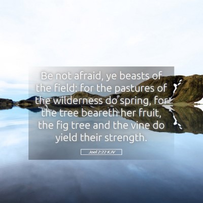 Picture 05 - Joel 2:22 KJV - Be not afraid, ye beasts of the field: for the - Bible Verse Picture