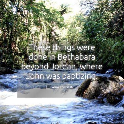 Picture 05 - John 1:28 KJV - These things were done in Bethabara beyond - Bible Verse Picture