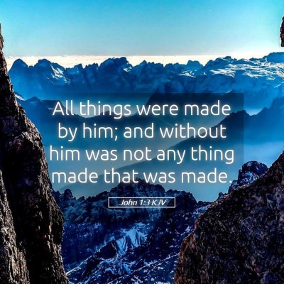 Picture 05 - John 1:3 KJV - All things were made by him; and without him was - Bible Verse Picture