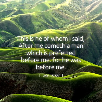 Picture 05 - John 1:30 KJV - This is he of whom I said, After me cometh a man - Bible Verse Picture