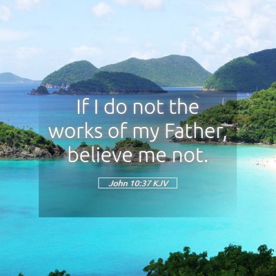 Picture 05 - John 10:37 KJV - If I do not the works of my Father, believe me - Bible Verse Picture