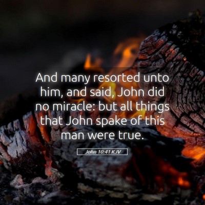 Picture 05 - John 10:41 KJV - And many resorted unto him, and said, John did no - Bible Verse Picture