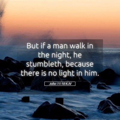 Picture 05 - John 11:10 KJV - But if a man walk in the night, he stumbleth, - Bible Verse Picture