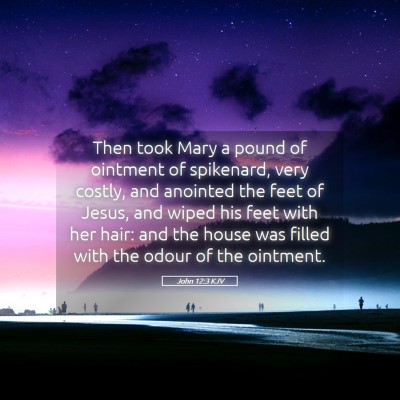 Picture 05 - John 12:3 KJV - Then took Mary a pound of ointment of spikenard, - Bible Verse Picture