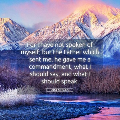 Picture 05 - John 12:49 KJV - For I have not spoken of myself; but the Father - Bible Verse Picture