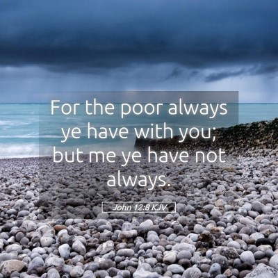 Picture 05 - John 12:8 KJV - For the poor always ye have with you; but me ye - Bible Verse Picture