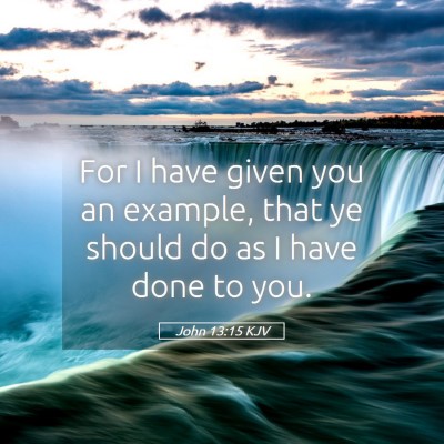 Picture 05 - John 13:15 KJV - For I have given you an example, that ye should - Bible Verse Picture