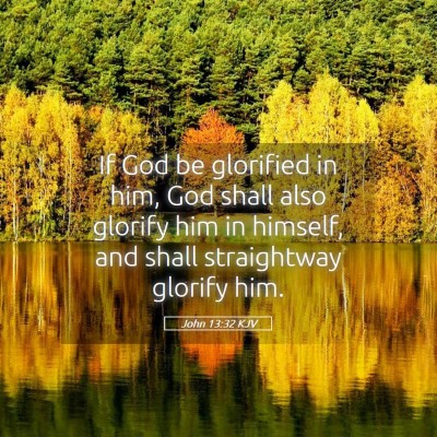 Picture 05 - John 13:32 KJV - If God be glorified in him, God shall also - Bible Verse Picture