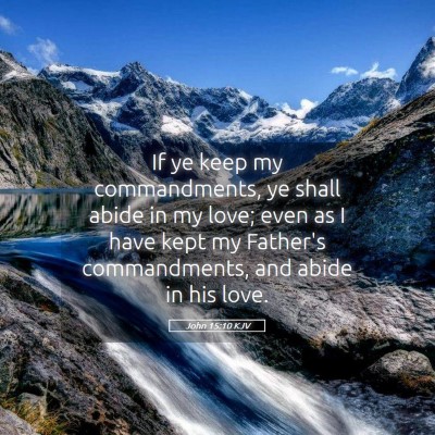 Picture 05 - John 15:10 KJV - If ye keep my commandments, ye shall abide in my - Bible Verse Picture