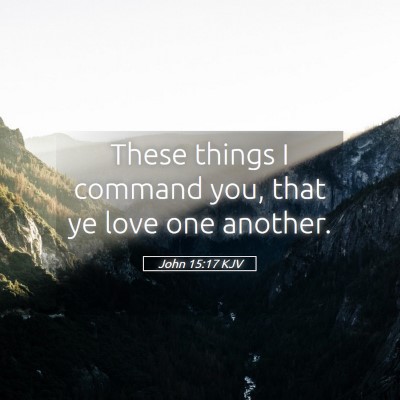 Picture 05 - John 15:17 KJV - These things I command you, that ye love one - Bible Verse Picture