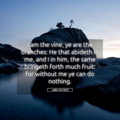 Picture 05 - John 15:5 KJV - I am the vine, ye are the branches: He that - Bible Verse Picture