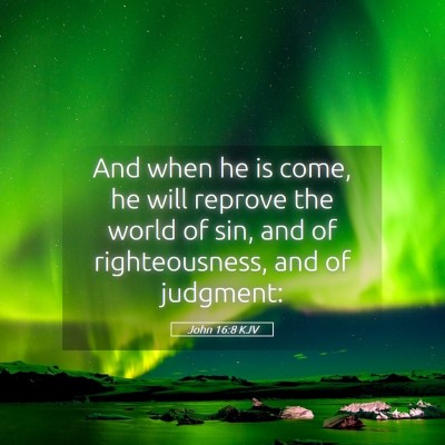 Picture 05 - John 16:8 KJV - And when he is come, he will reprove the world of - Bible Verse Picture