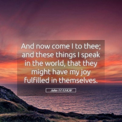 Picture 05 - John 17:13 KJV - And now come I to thee; and these things I speak - Bible Verse Picture