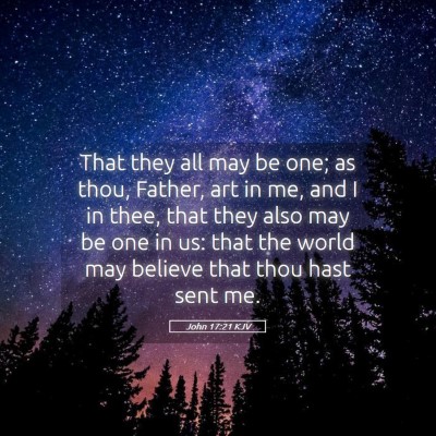 Picture 05 - John 17:21 KJV - That they all may be one; as thou, Father, art in - Bible Verse Picture