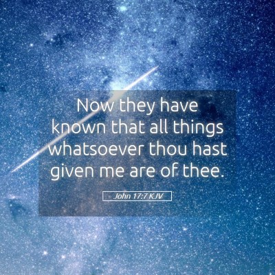 Picture 05 - John 17:7 KJV - Now they have known that all things whatsoever - Bible Verse Picture