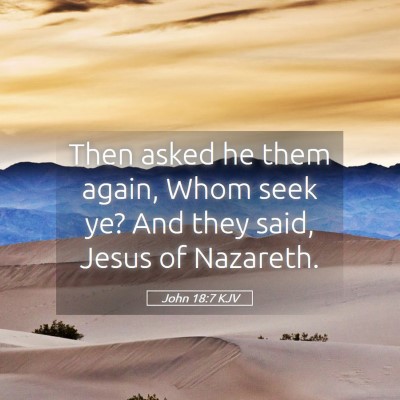 Picture 05 - John 18:7 KJV - Then asked he them again, Whom seek ye? And they - Bible Verse Picture