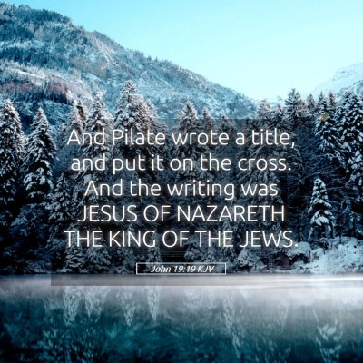 Picture 05 - John 19:19 KJV - And Pilate wrote a title, and put it on the - Bible Verse Picture
