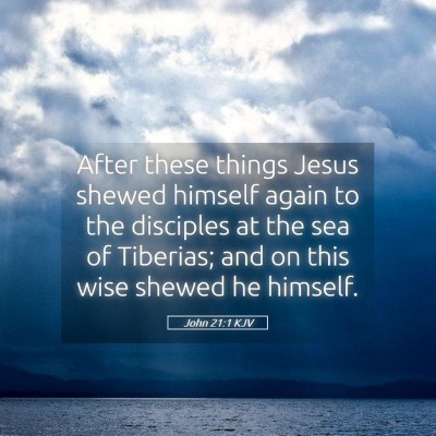Picture 05 - John 21:1 KJV - After these things Jesus shewed himself again to - Bible Verse Picture