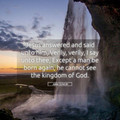 Picture 05 - John 3:3 KJV - Jesus answered and said unto him, Verily, verily, - Bible Verse Picture