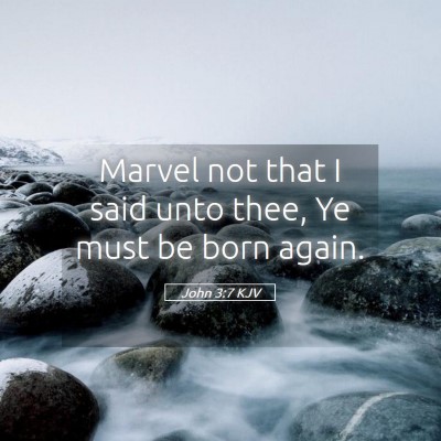 Picture 05 - John 3:7 KJV - Marvel not that I said unto thee, Ye must be born - Bible Verse Picture