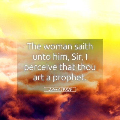 Picture 05 - John 4:19 KJV - The woman saith unto him, Sir, I perceive that - Bible Verse Picture