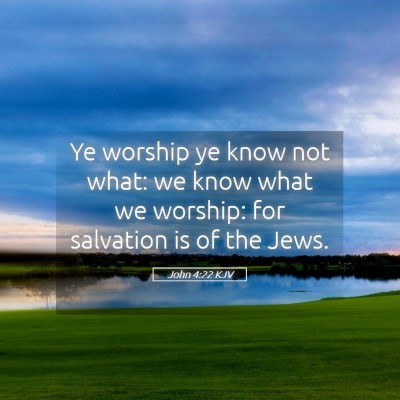 Picture 05 - John 4:22 KJV - Ye worship ye know not what: we know what we - Bible Verse Picture