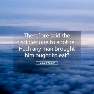 Picture 05 - John 4:33 KJV - Therefore said the disciples one to another, Hath - Bible Verse Picture