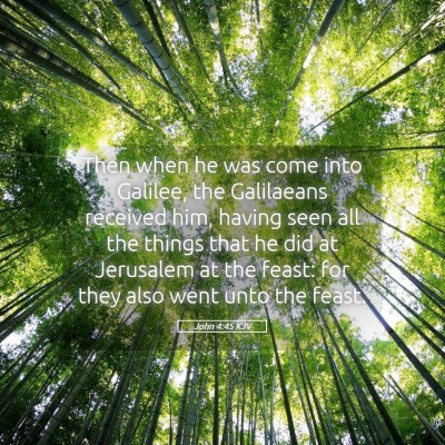 Picture 05 - John 4:45 KJV - Then when he was come into Galilee, the - Bible Verse Picture