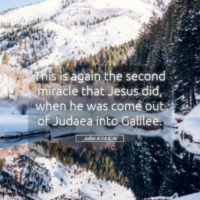 Picture 05 - John 4:54 KJV - This is again the second miracle that Jesus did, - Bible Verse Picture