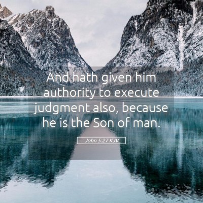 Picture 05 - John 5:27 KJV - And hath given him authority to execute judgment - Bible Verse Picture