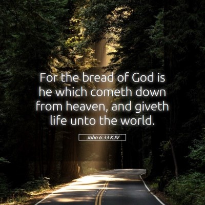 Picture 05 - John 6:33 KJV - For the bread of God is he which cometh down from - Bible Verse Picture
