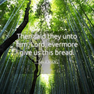 Picture 05 - John 6:34 KJV - Then said they unto him, Lord, evermore give us - Bible Verse Picture