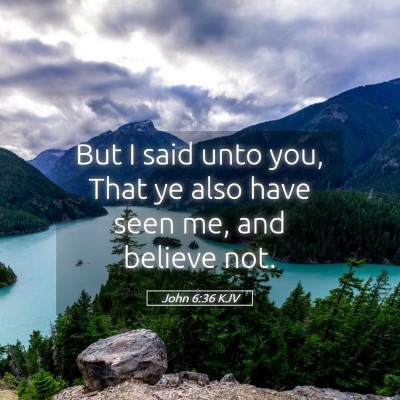 Picture 05 - John 6:36 KJV - But I said unto you, That ye also have seen me, - Bible Verse Picture