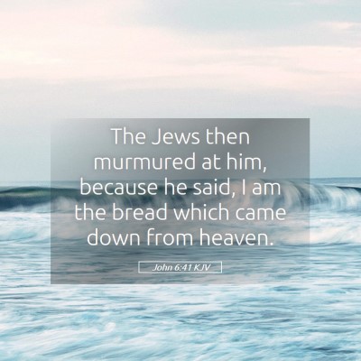 Picture 05 - John 6:41 KJV - The Jews then murmured at him, because he said, I - Bible Verse Picture