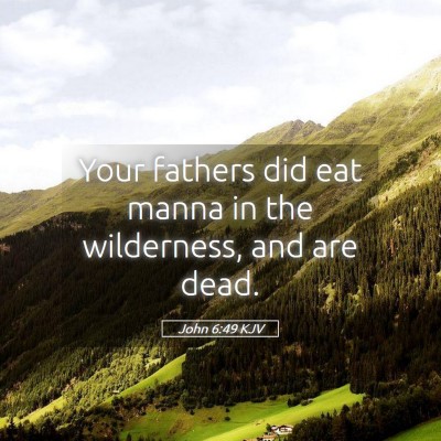 Picture 05 - John 6:49 KJV - Your fathers did eat manna in the wilderness, and - Bible Verse Picture
