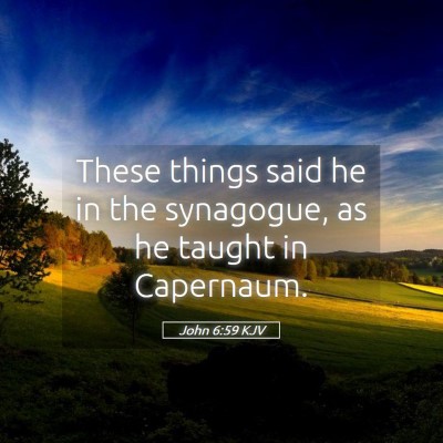 Picture 05 - John 6:59 KJV - These things said he in the synagogue, as he - Bible Verse Picture