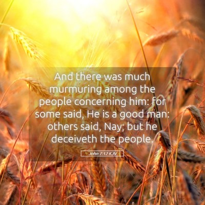 Picture 05 - John 7:12 KJV - And there was much murmuring among the people - Bible Verse Picture