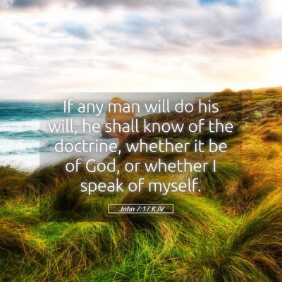 Picture 05 - John 7:17 KJV - If any man will do his will, he shall know of the - Bible Verse Picture