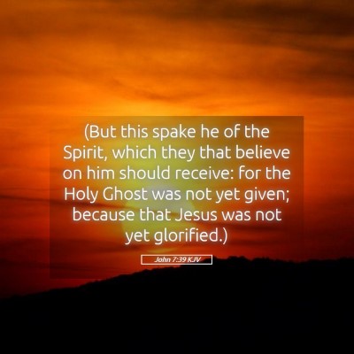 Picture 05 - John 7:39 KJV - (But this spake he of the Spirit, which they that - Bible Verse Picture