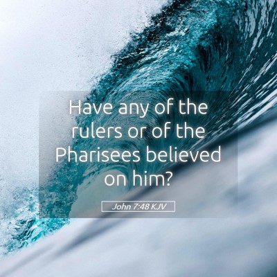 Picture 05 - John 7:48 KJV - Have any of the rulers or of the Pharisees - Bible Verse Picture