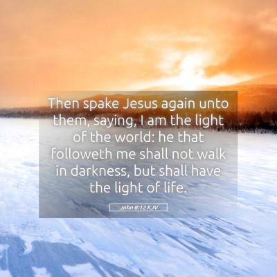 Picture 05 - John 8:12 KJV - Then spake Jesus again unto them, saying, I am - Bible Verse Picture