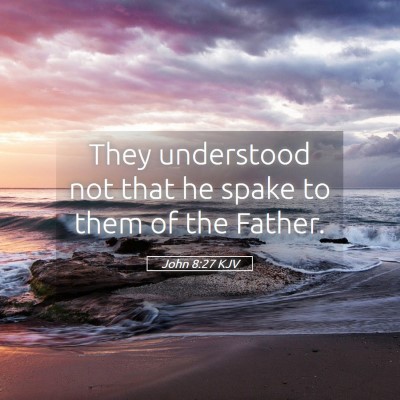Picture 05 - John 8:27 KJV - They understood not that he spake to them of the - Bible Verse Picture
