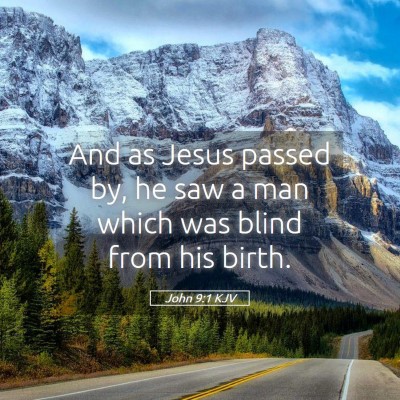 Picture 05 - John 9:1 KJV - And as Jesus passed by, he saw a man which was - Bible Verse Picture