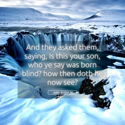 Picture 05 - John 9:19 KJV - And they asked them, saying, Is this your son, - Bible Verse Picture