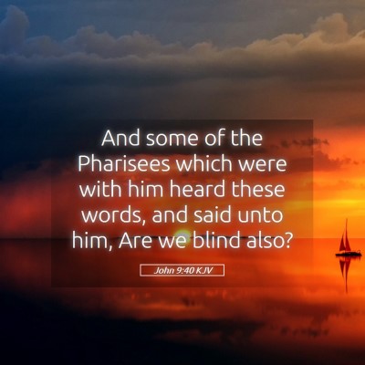 Picture 05 - John 9:40 KJV - And some of the Pharisees which were with him - Bible Verse Picture