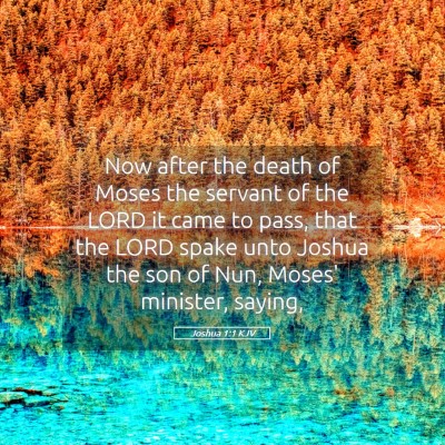 Picture 05 - Joshua 1:1 KJV - Now after the death of Moses the servant of the - Bible Verse Picture