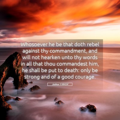 Picture 05 - Joshua 1:18 KJV - Whosoever he be that doth rebel against thy - Bible Verse Picture