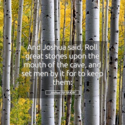 Picture 05 - Joshua 10:18 KJV - And Joshua said, Roll great stones upon the mouth - Bible Verse Picture