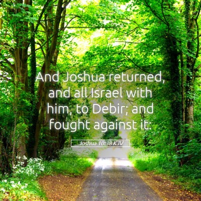 Picture 05 - Joshua 10:38 KJV - And Joshua returned, and all Israel with him, to - Bible Verse Picture